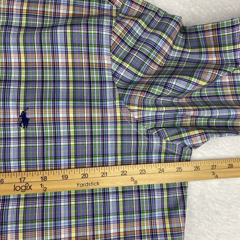 Ralph Lauren Shirt Mens XL Multicolor Plaid No Iron Long Sleeves - Picture 7 of 9